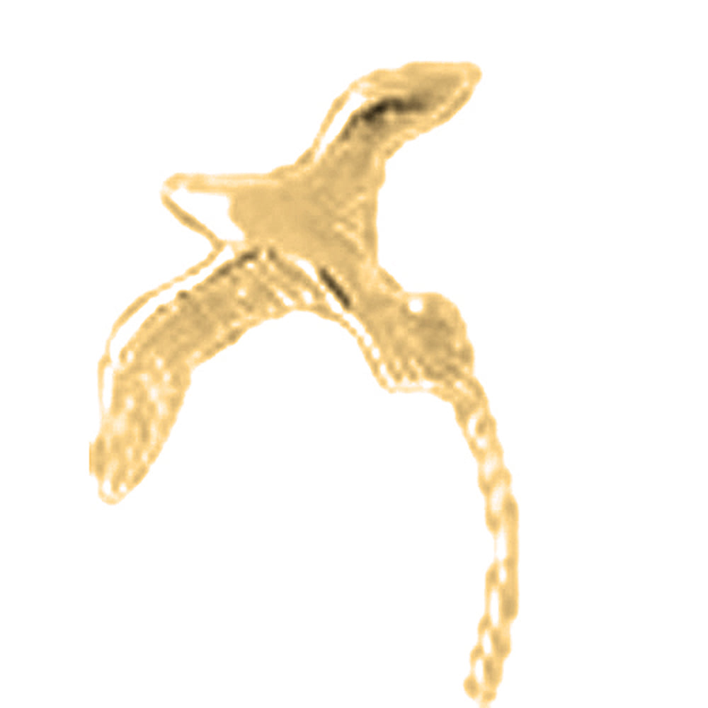 14K or 18K Gold Bermuda Longtail Bird Pendant