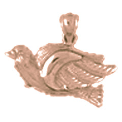 10K, 14K or 18K Gold Dove Pendant