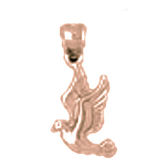 14K or 18K Gold Hummingbird Pendant