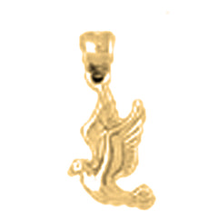 14K or 18K Gold Hummingbird Pendant