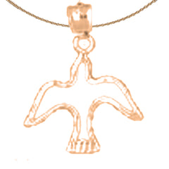 14K or 18K Gold Dove Pendant