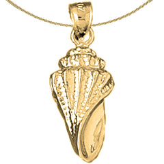 14K or 18K Gold Conch Shell Pendant