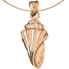 14K or 18K Gold Conch Shell Pendant