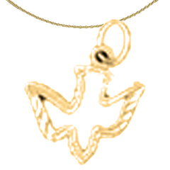 14K or 18K Gold Dove Pendant