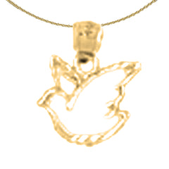 14K or 18K Gold Dove Pendant