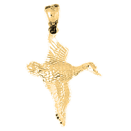 14K or 18K Gold Duck Pendant