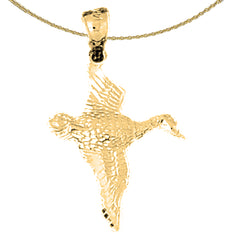 14K or 18K Gold Duck Pendant