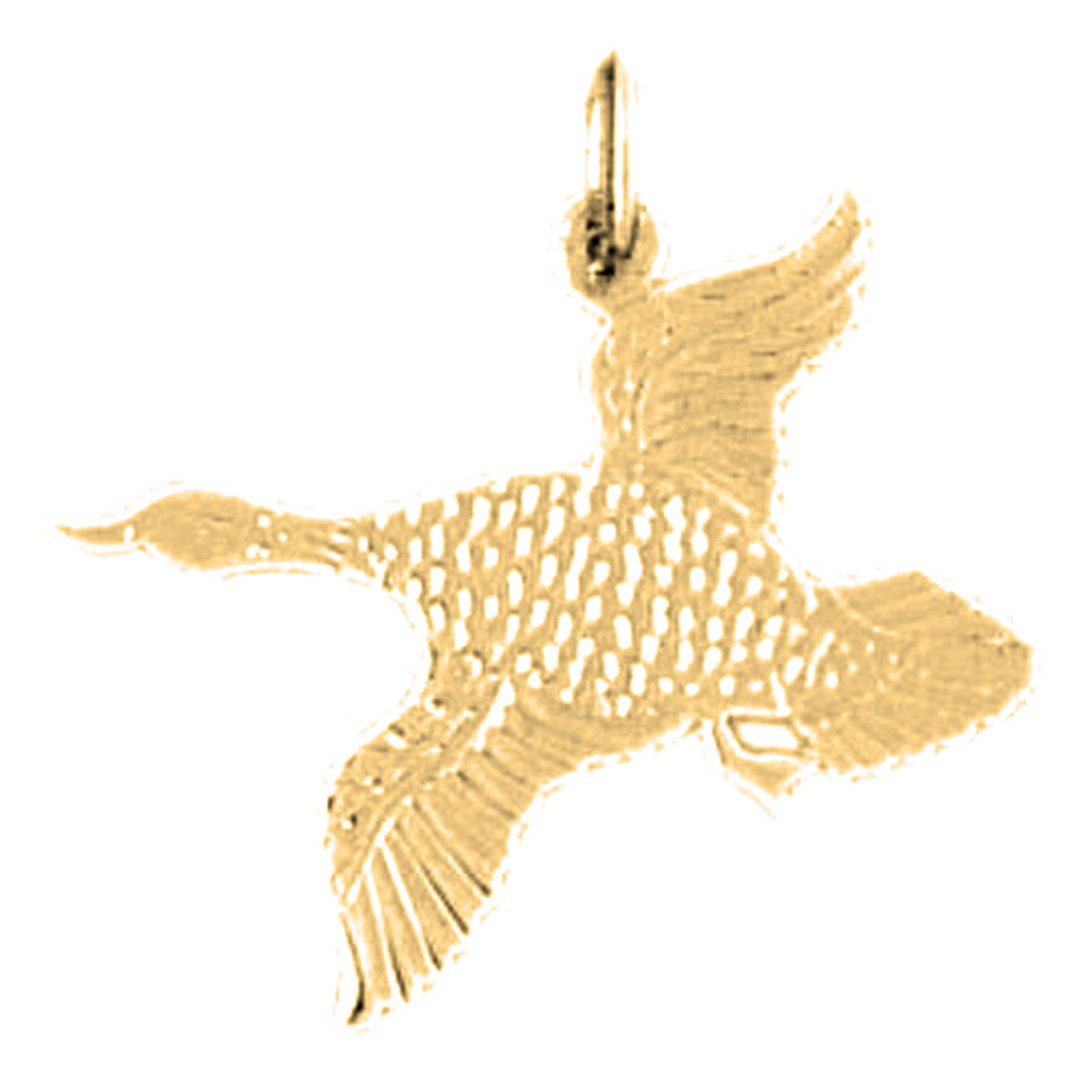 14K or 18K Gold Duck Pendant