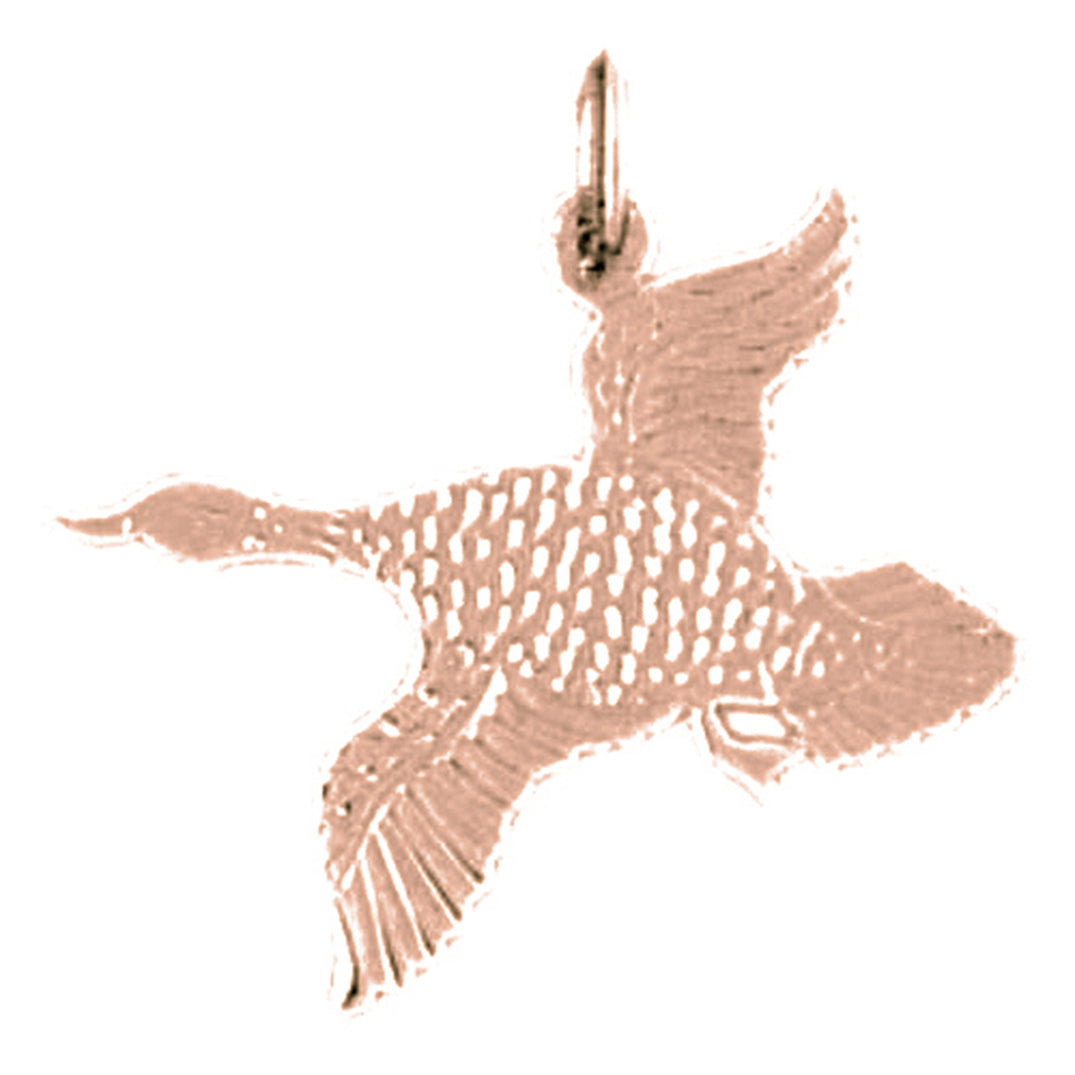 14K or 18K Gold Duck Pendant