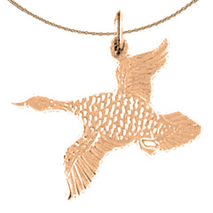 14K or 18K Gold Duck Pendant