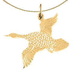 14K or 18K Gold Duck Pendant