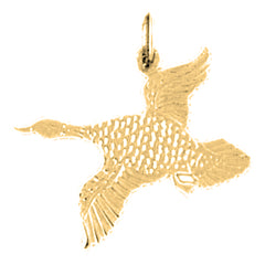 14K or 18K Gold Duck Pendant