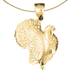 Colgante Pavo de Oro de 10K, 14K o 18K