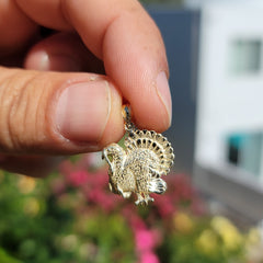 10K, 14K or 18K Gold Turkey Pendant