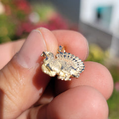 10K, 14K or 18K Gold Turkey Pendant