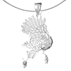 10K, 14K or 18K Gold Turkey Pendant