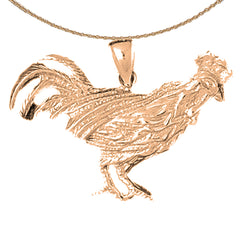 Colgante de Gallo en Oro de 10K, 14K o 18K