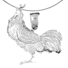 10K, 14K or 18K Gold Rooster Pendant