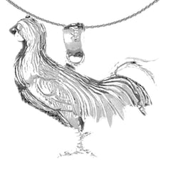 10K, 14K or 18K Gold Rooster Pendant