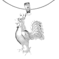 10K, 14K or 18K Gold Rooster Pendant