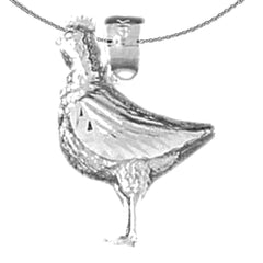 14K or 18K Gold Hen Pendant