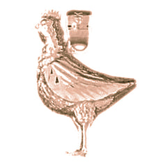 14K or 18K Gold Hen Pendant