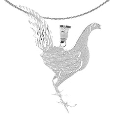 10K, 14K or 18K Gold Modern Game Fowl Pendant