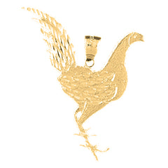 10K, 14K or 18K Gold Modern Game Fowl Pendant