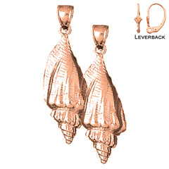 14K or 18K Gold Conch Shell Earrings