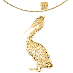 10K, 14K or 18K Gold Pelican Pendant