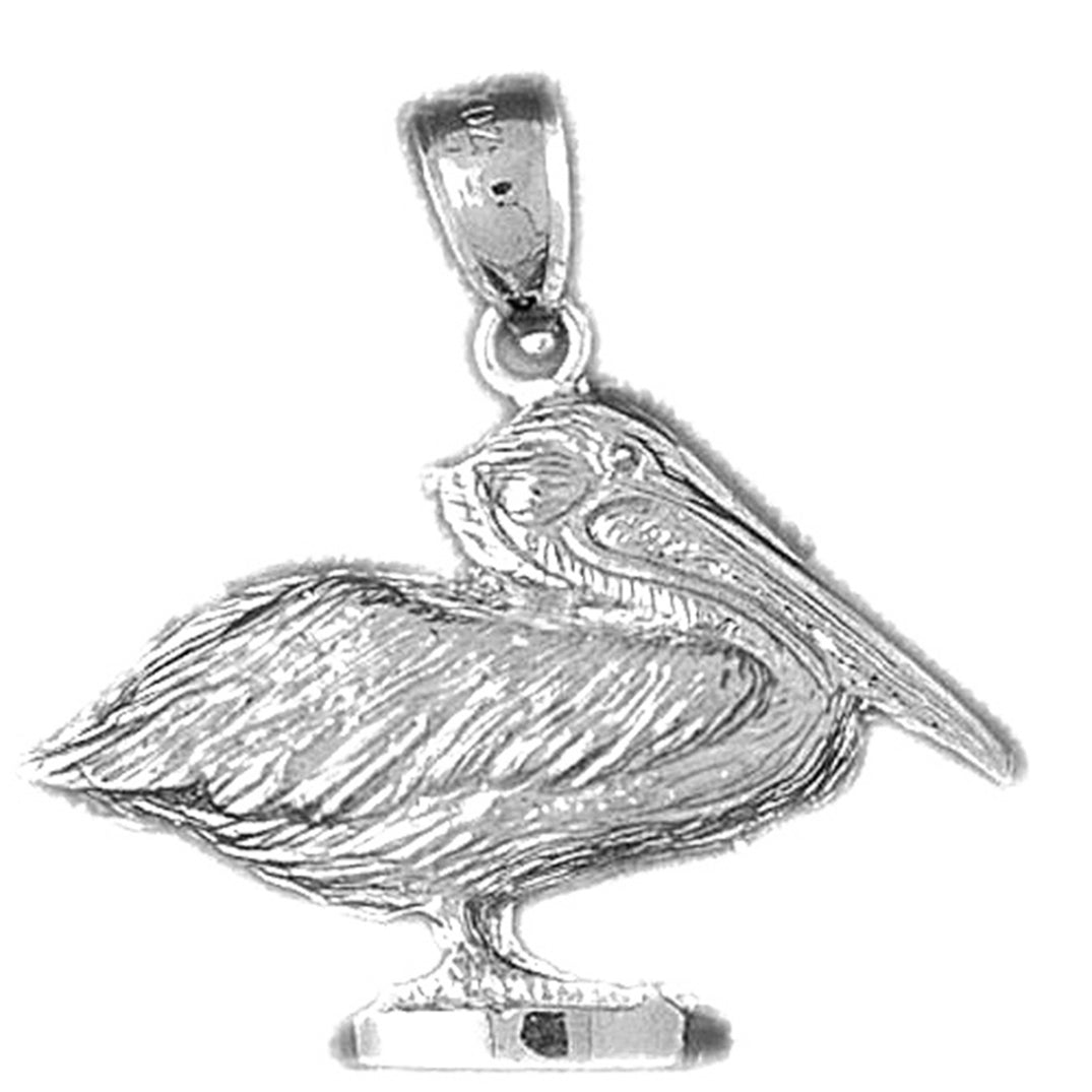 10K, 14K or 18K Gold Pelican Pendant