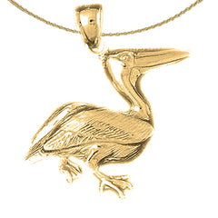 10K, 14K or 18K Gold Pelican Pendant