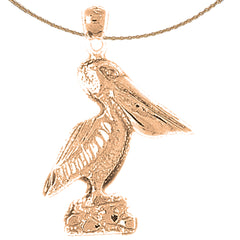 10K, 14K or 18K Gold Pelican Pendant