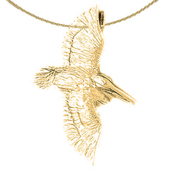 10K, 14K or 18K Gold Pelican Pendant