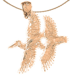 10K, 14K or 18K Gold Pelican Pendant