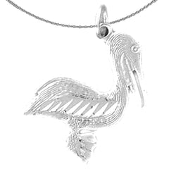 14K or 18K Gold Pelican Pendant