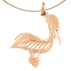 14K or 18K Gold Pelican Pendant