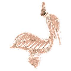 14K or 18K Gold Pelican Pendant