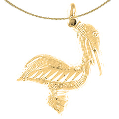 14K or 18K Gold Pelican Pendant