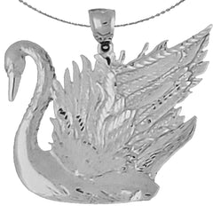 Colgante Cisne de Oro de 10K, 14K o 18K