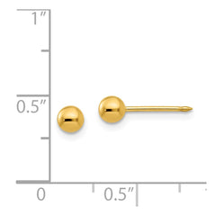 Inverness 14K Yellow Gold 4mm Ball Post Earrings