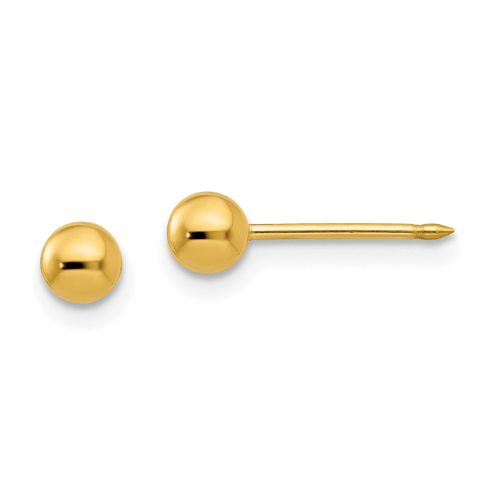 Inverness 14K Yellow Gold 4mm Ball Post Earrings