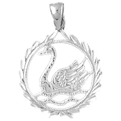 14K or 18K Gold Swan Pendant