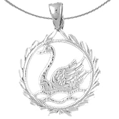 14K or 18K Gold Swan Pendant