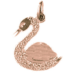 14K or 18K Gold Swan Pendant