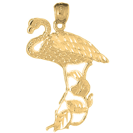 14K or 18K Gold Flamingo Pendant