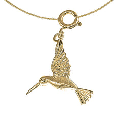 Colgante Colibrí de Oro de 14K o 18K