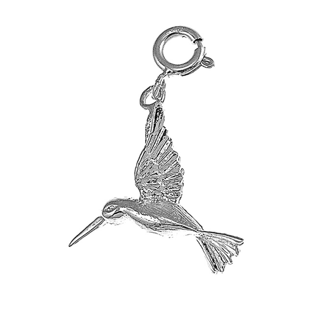 14K or 18K Gold Hummingbird Pendant