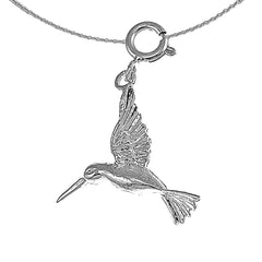 14K or 18K Gold Hummingbird Pendant