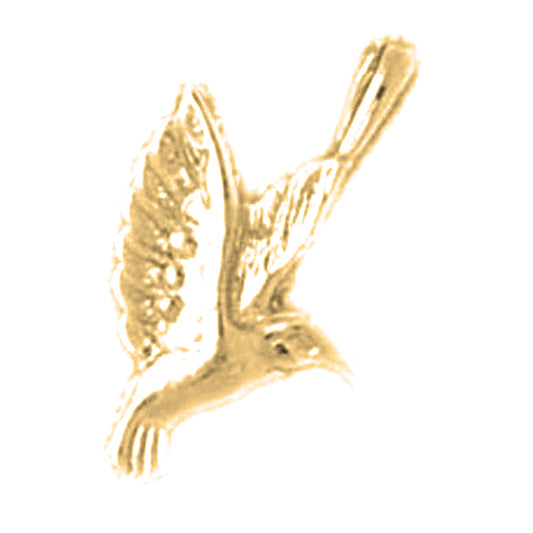 14K or 18K Gold Hummingbird Pendant